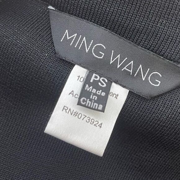 𝅺MING Wang Knit Below the Knee Straight Skirt Black Petite S - Picture 3 of 6